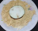 A picture of step 3 of Baingan kachri / bhaja.