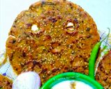 A picture of step 5 of Roti Thalipeeth.