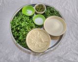 A picture of step 1 of Instant spinach dhokla with green chutney.