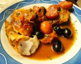 Foto del paso 9 de la receta: Bacalao Skrei al Horno con Cherrys y Aceitunas Negras en Salsa de Naranja, Soja y Miel
