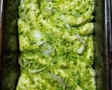 A picture of step 6 of Pesto bread(basil flavour).