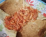 Foto del paso 3 de la receta: Crepas de avena rellenas de tinga 🤤