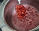A picture of step 2 of Mohobbet e shorbet / Rose flavoured milk shorbet.
