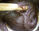 A picture of step 2 of Amala with dry okro soup.