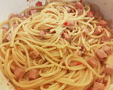 Foto del paso 4 de la receta: One-pot pasta. Foratti con jamón y champiñones