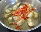 Foto del paso 4 de la receta: Arroz integral caldoso de rape y alcachofas