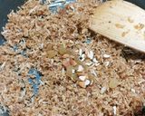 A picture of step 2 of Nariyal gur laddu.