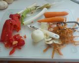 Foto del paso 2 de la receta Espaguetis al dente y salsa de hortalizas