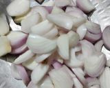 A picture of step 1 of Veg pulao.
