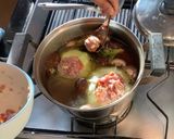 รูปขั้นตอนการทำที่ 13 ของ กะหล่ำปลียัดไส้หมูสับกุ้ง