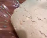 A picture of step 4 of Taro croquettes with char siu pork stuffing.