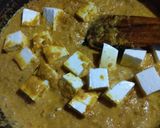 A picture of step 6 of Achari Paneer.
