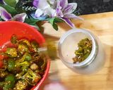 A picture of step 5 of Green Chilli Pickle.