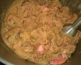 A picture of step 4 of Ruibarbillo or rhubarb cheese.