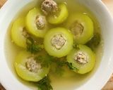Hình bước làm 3 của món Canh bí đao dồn thịt bằm
