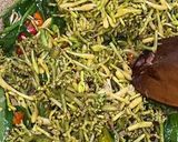 Foto langkah ke 4 dari resep Tumis Sayur Daun Gingseng Bunga Pepaya Kecombrang.