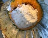 Une image de l'étape 4 de Purée de courge bernettine à la brousse corse,oignon de roscoff et persil.