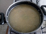 Sopa de avena con pollo