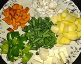 A picture of step 1 of Veg Kolhapuri Sabzi.