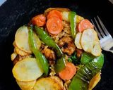 A picture of step 23 of Prawn Maqlooba.
