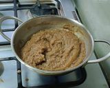 A picture of step 2 of Singhara burfi.