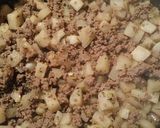 A picture of step 6 of Spicy Turnip Hamburger Scramble.