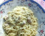 Foto langkah ke 7 dari resep Spaghetti Carbonara/Saus Putih.