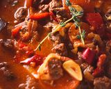 A picture of step 4 of Creamy Paprika Beef.