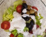 A picture of step 5 of My Sour Cream Prawn Salad And Olives.😁.