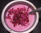 A picture of step 3 of Thandai Rose lassi.