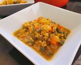 Foto del paso 4 de la receta: Arroz de verduras, hecho con caldo de restos de pavo navideño y gravy