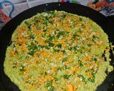 A picture of step 3 of Healthy mix dal stuffed chilla.