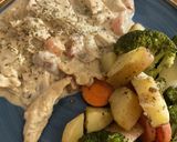 صورة لخطوة 5 من وصفة دجاج بالكريمه والفطر وخضار 🥦🍗