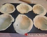 A picture of step 7 of Bouyiourdi in a dough bowl alla Conna.