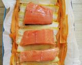 Une image de l'étape 5 de Papillote de saumon et légumes de saison.