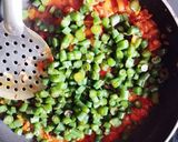 A picture of step 4 of French beans sabji.