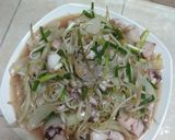 Hình bước làm 4 của món Mực xào hành tây và giá