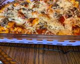 A picture of step 3 of BAKED pizza TORTELLINI.