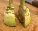 Foto del paso 1 de la receta: Tulipanes de alcachofas con jamón