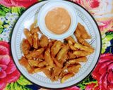 A picture of step 7 of Besan wale fries.
