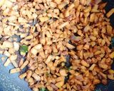 A picture of step 2 of Raw banana curry.