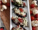 A picture of step 13 of Stuffed Veggie-Mushroom-Tofu Baked Aubergine Boats.