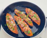 Une image de l'étape 4 de Patate douce au foie de morue /sauce à l’orange.