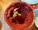 A picture of step 3 of Beet Hummus Dip.