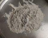 A picture of step 1 of Singhare & kuttu thepla.