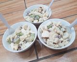 A picture of step 2 of Macaroni cream fruit chaat.