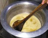 A picture of step 3 of Mughalai halwa.