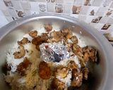 A picture of step 8 of Chicken mandi with dukka.