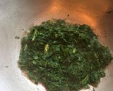 A picture of step 2 of Rai Saag / Mustard Greens.