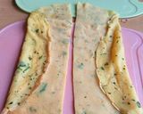 Sajtkrémes palacsinta zöldekkel háromszögbe zárva🌿 recept fázis 3 fotója